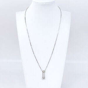 Vintage CIAO Sterling Silver 925 1.1mm Box Chain Lariat Necklace 23”